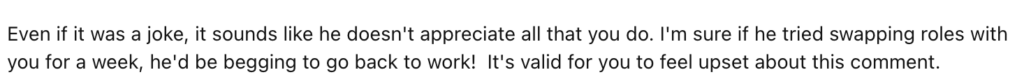 Reddit comment